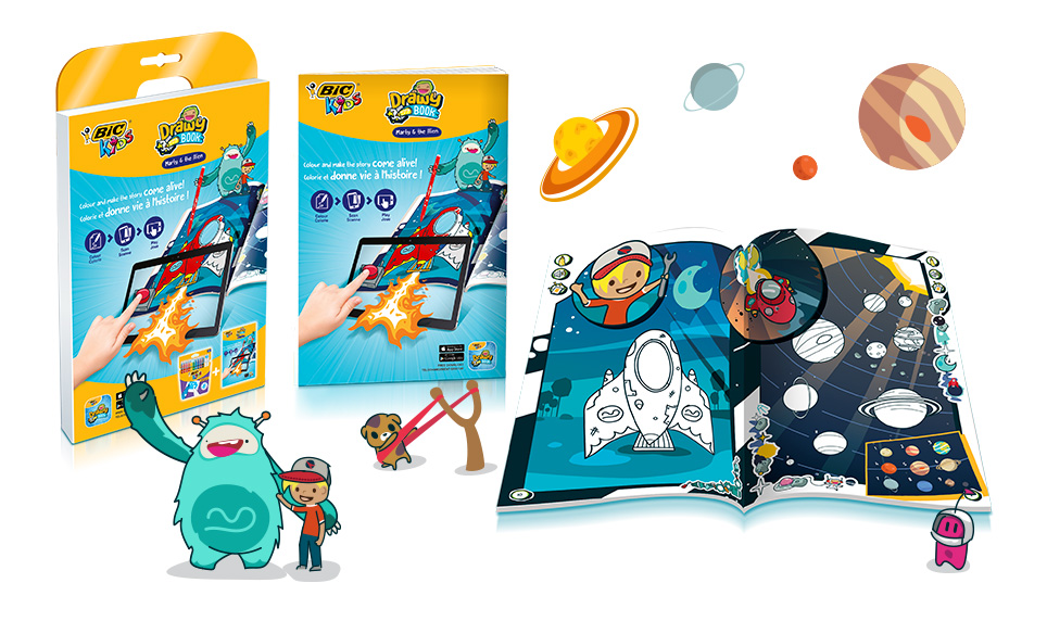 DISCOVER THE NEW BIC®KIDS DRAWYBOOK INTERACTIVE COLOURING BOOK