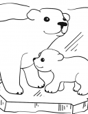 Eisbär mit Kind