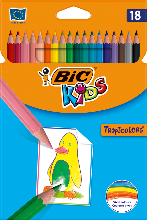 24 Crayons de couleur aquarellables BIC Kids Aquacouleur : Chez  Rentreediscount Fournitures scolaires