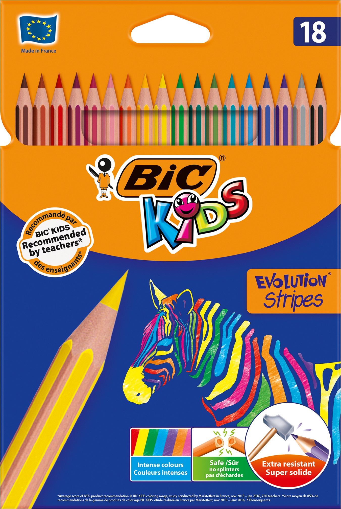 BIC Kids Boîte de Coloriage, 60 Crayons de Couleur, 60 Feutres de  Coloriage, Boîte de 120 Unités & Kids Visacolor XL Feutres de Coloriage  Pour Enfants à Pointe Large - Couleurs Assorties