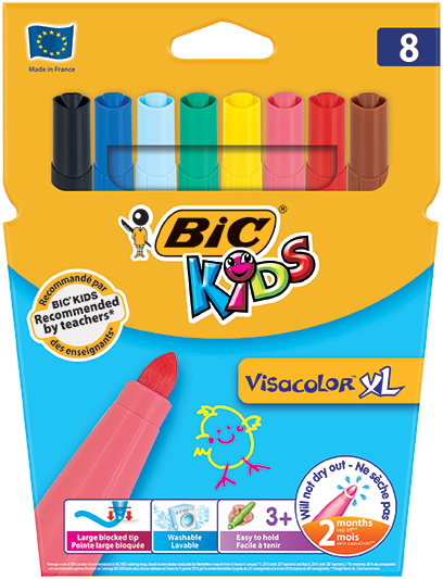 VISACOLOR™ XL felt pens 8 colors