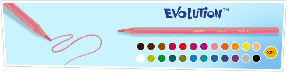 BIC Kids Ecolution Evolution Coloring Pencils, 36st.