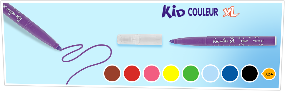 Bic Kids Rotuladores Lavables para Niños, Óptimo para material  escolar,Visacolor XL + Kids Ceras de Colores para Niños, Óptimo para  material