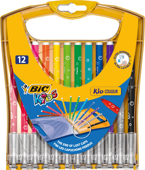 BIC Velleda BIC Kids Mini Velleda Bl/íster de 6 mini rotuladores de colores surtidos Estuche de 4 marcadores