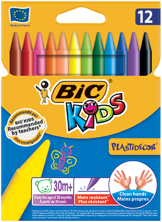 BIC Kids Triangular Crayons - BICBKPCTP10AST 